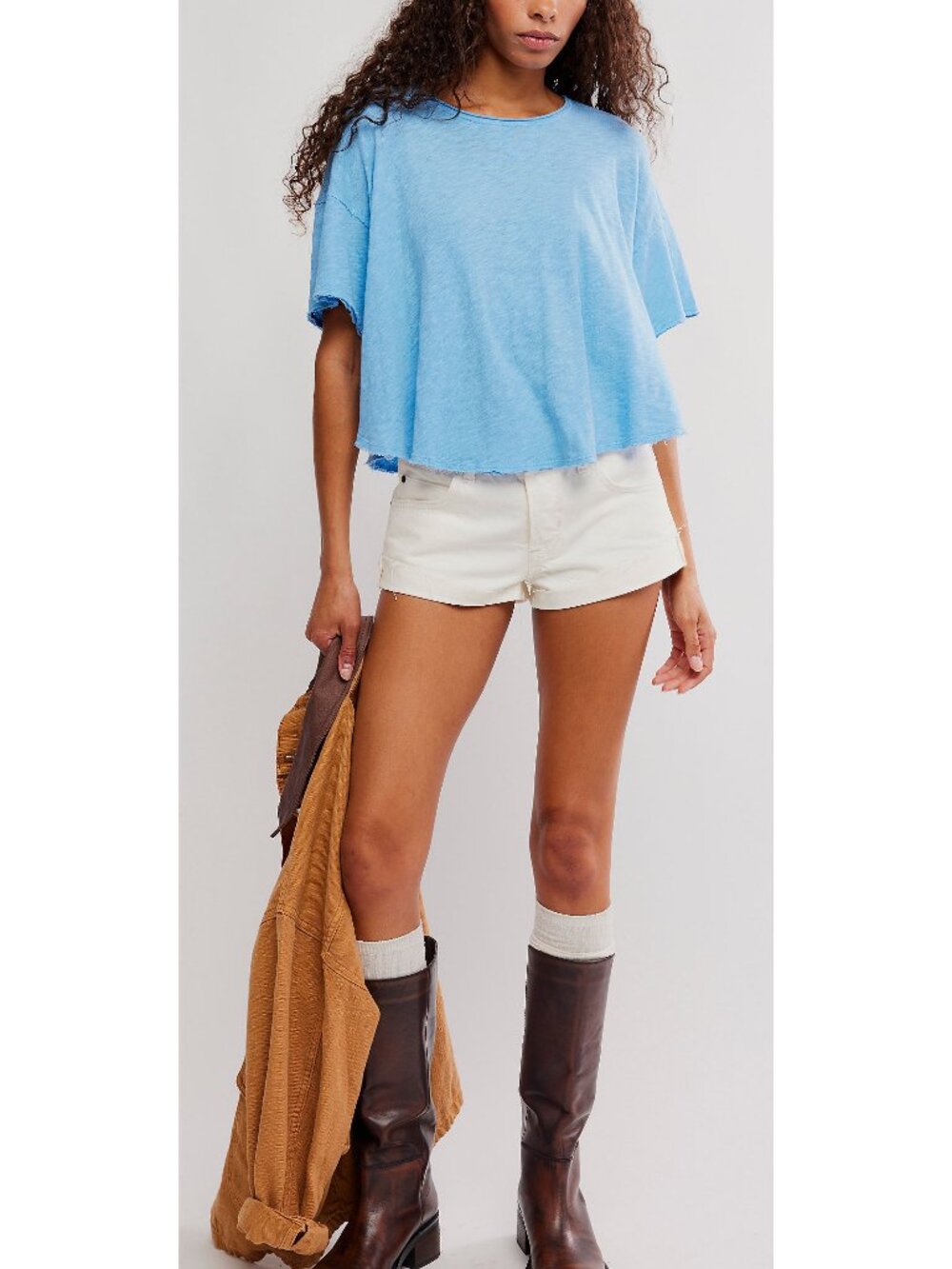 FREE PEOPLE Elsie Swing Tee / Blissful Blue